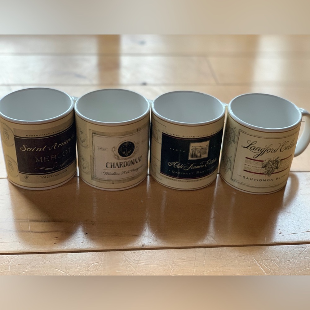 SAKURA | Set of 4 | “Private Label” Wine Themed Mugs